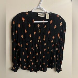 Vintage abstract button down shirt size small